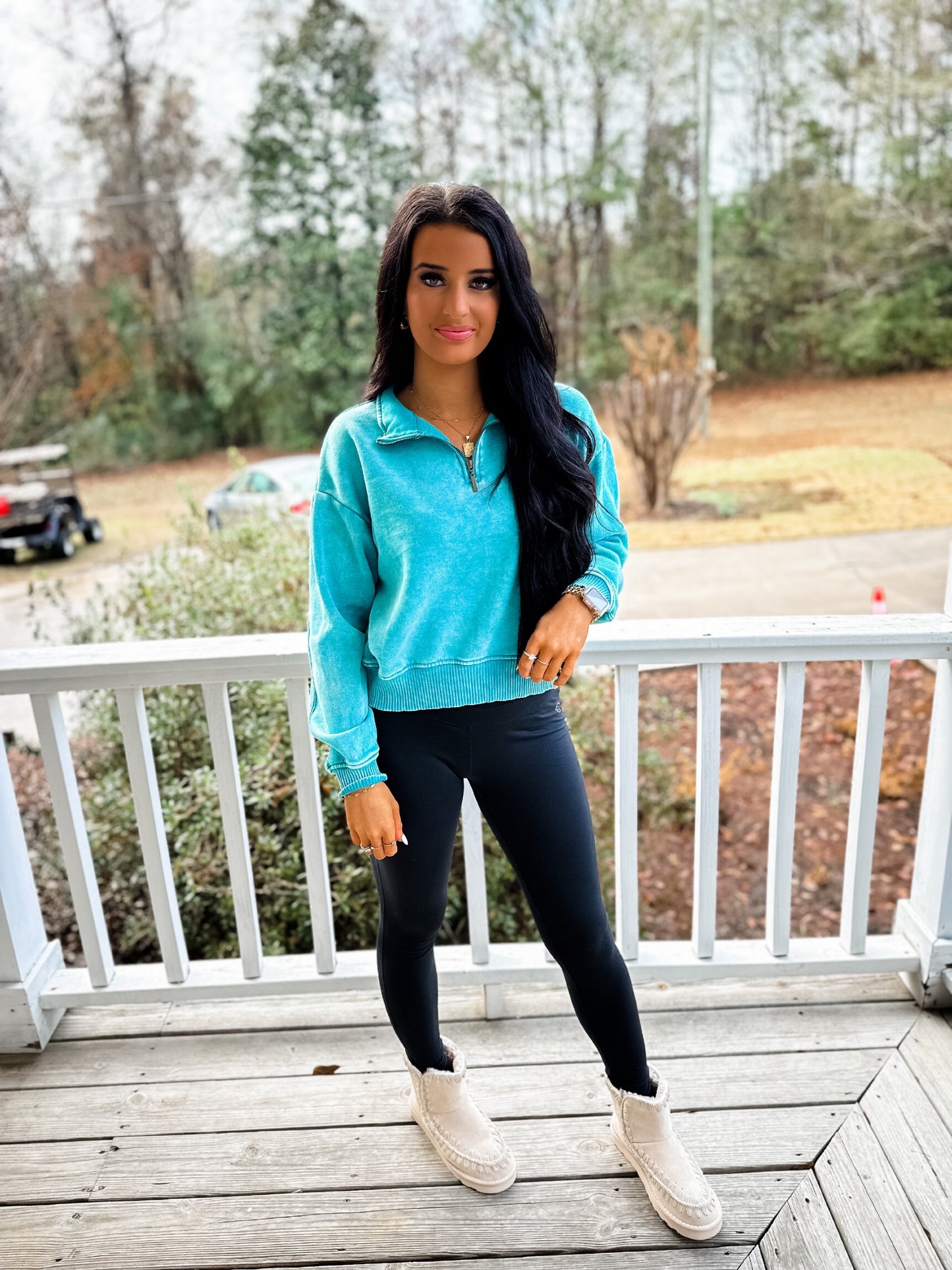All I Want Pullover - teal