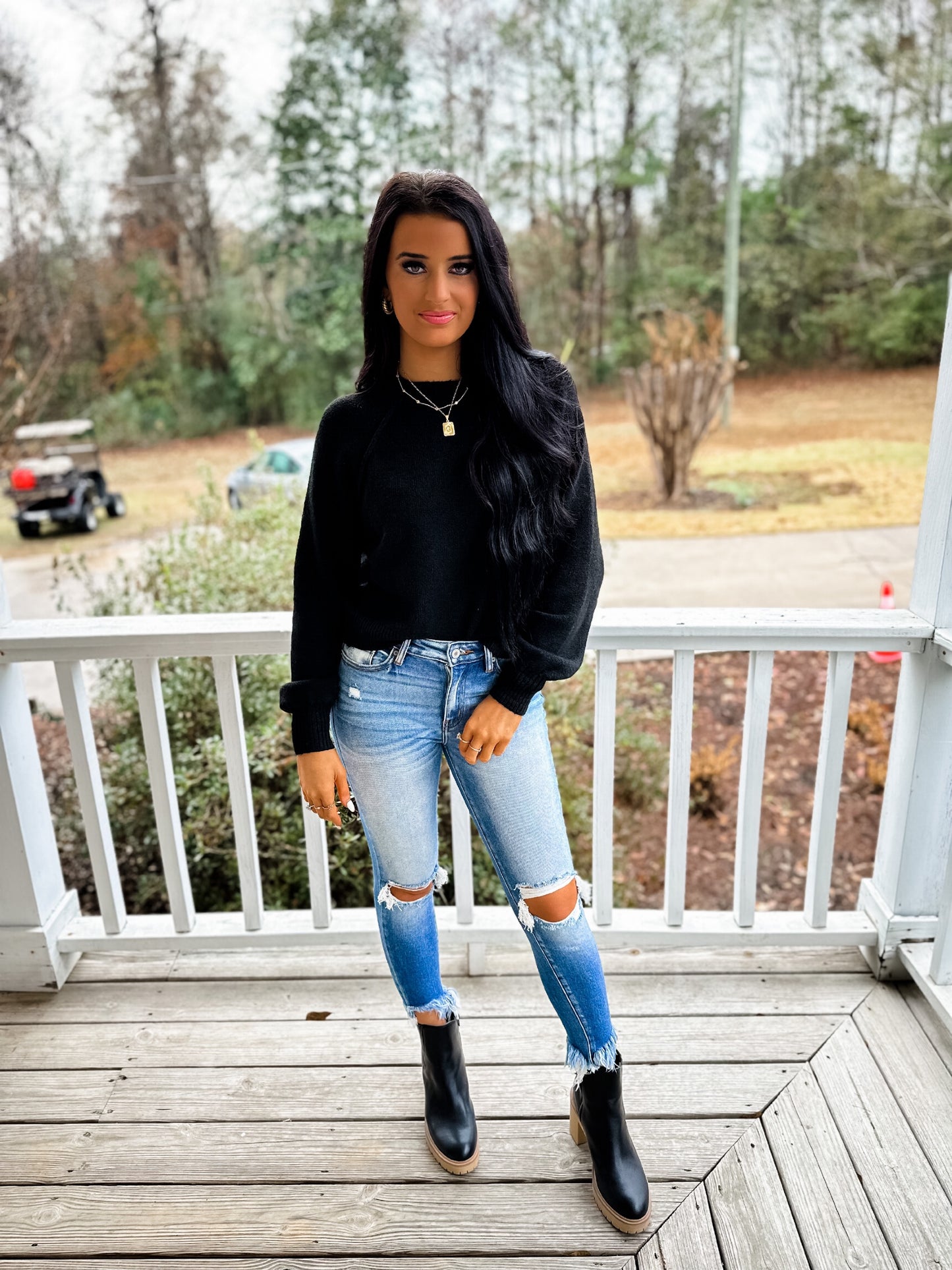 Top Notch Sweater - black
