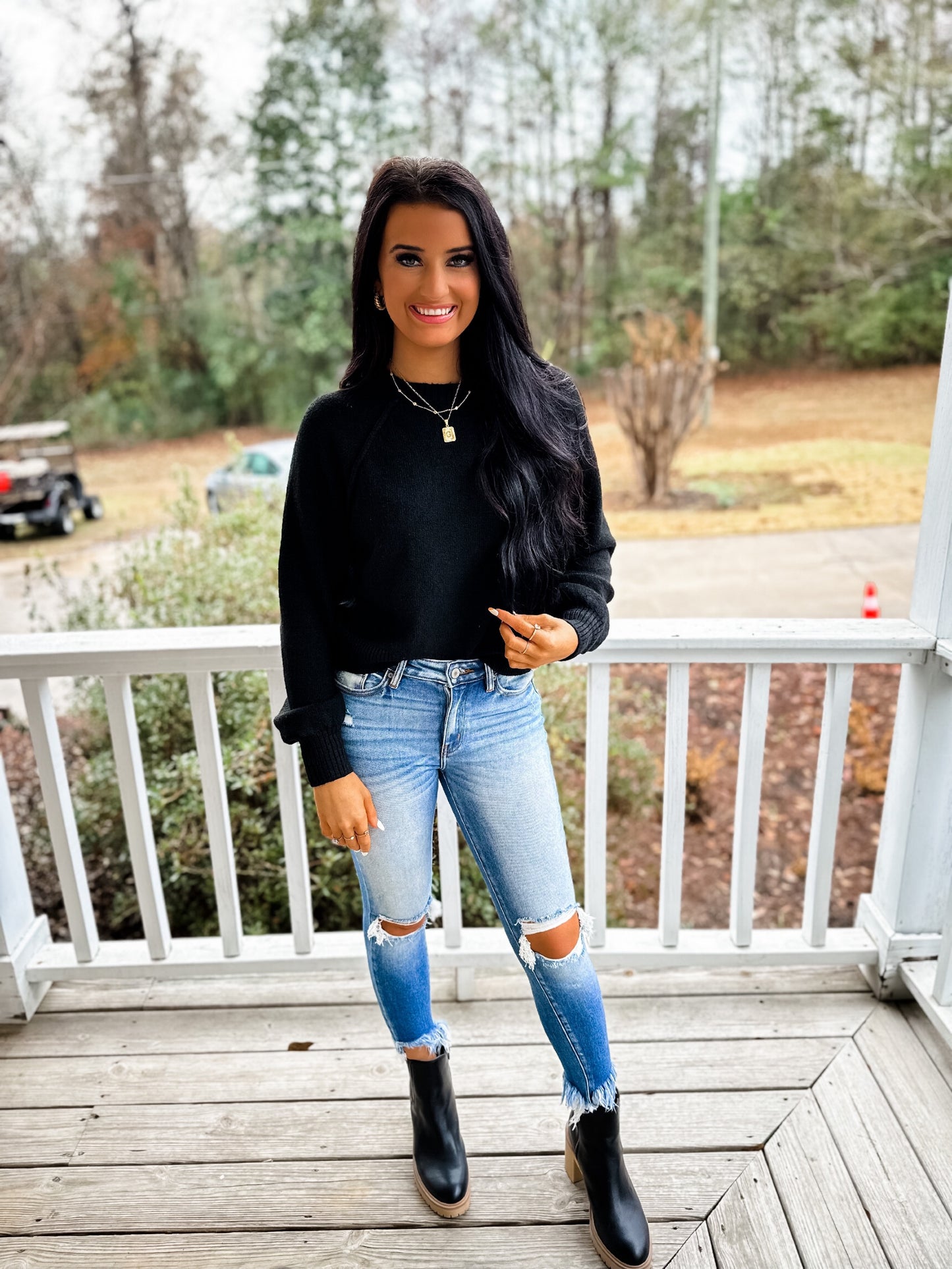 Top Notch Sweater - black