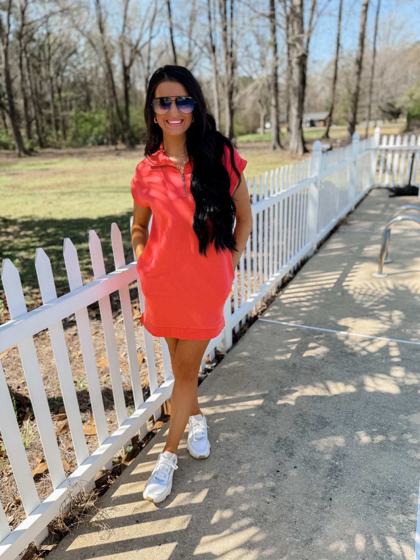 Just Being Me Dress - coral