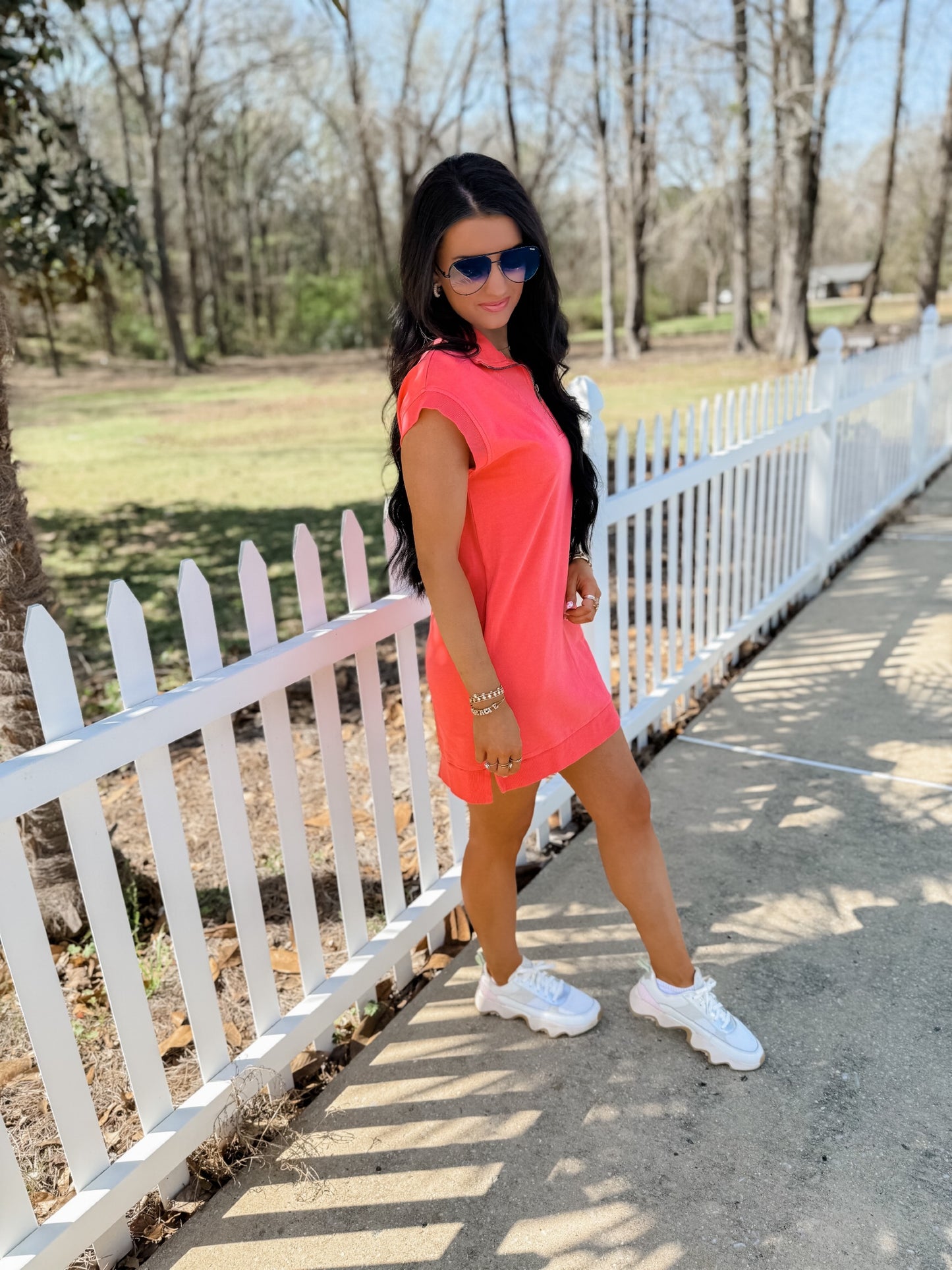 Just Being Me Dress - coral