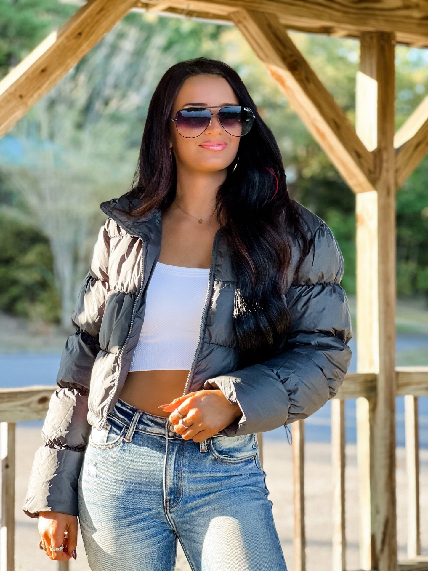 Penlie Puffer Jacket - Grey