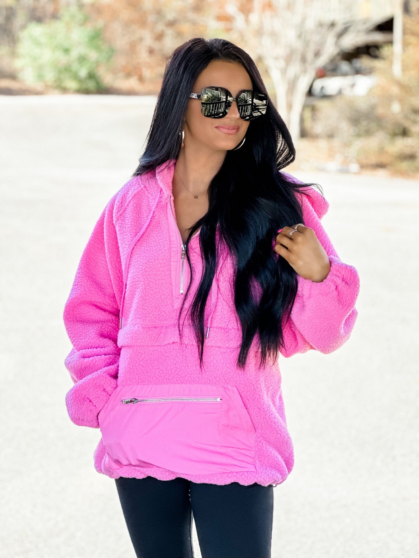 Best Wishes Sherpa Jacket - Pink