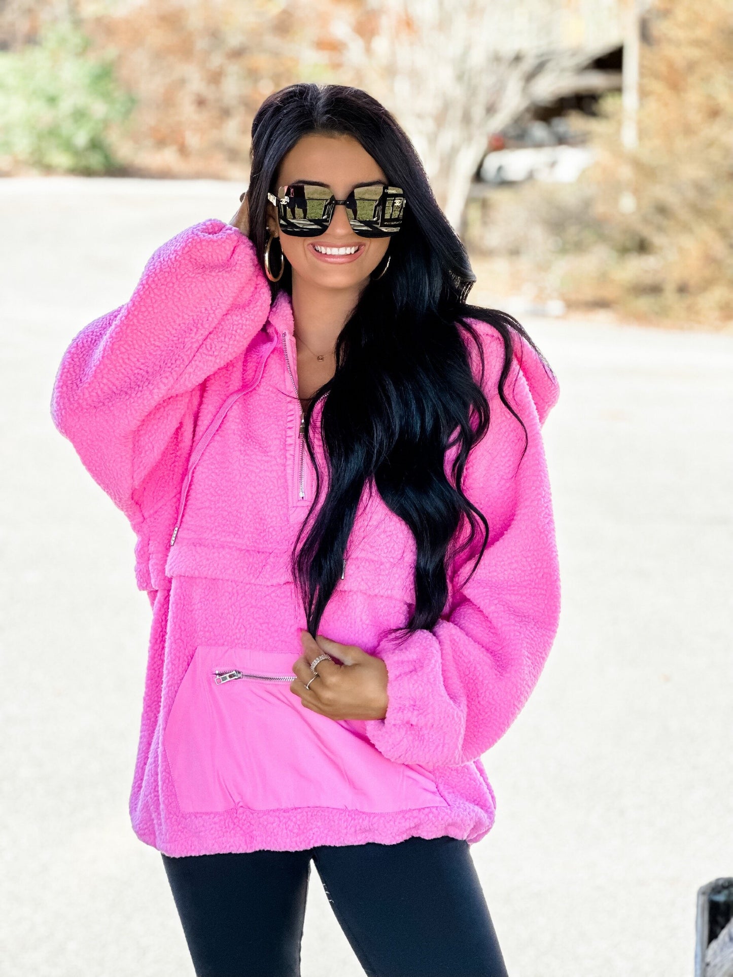 Best Wishes Sherpa Jacket - Pink