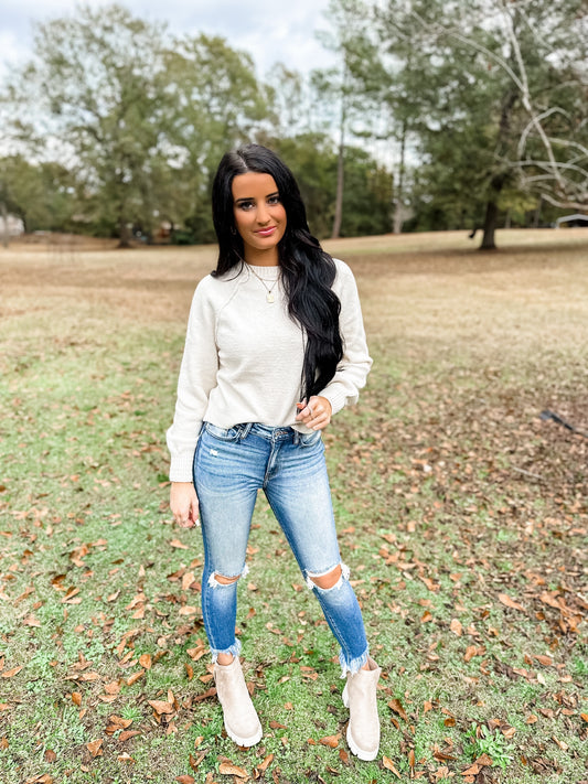 Top Notch Sweater - cream