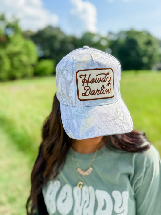 Howdy Darlin' Embroidery Patch Grey Camo Hat
