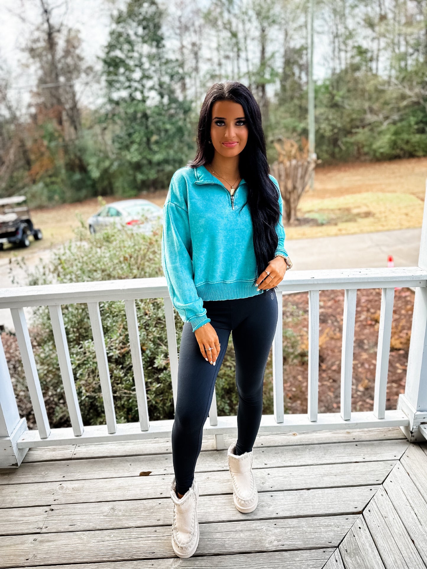 All I Want Pullover - teal