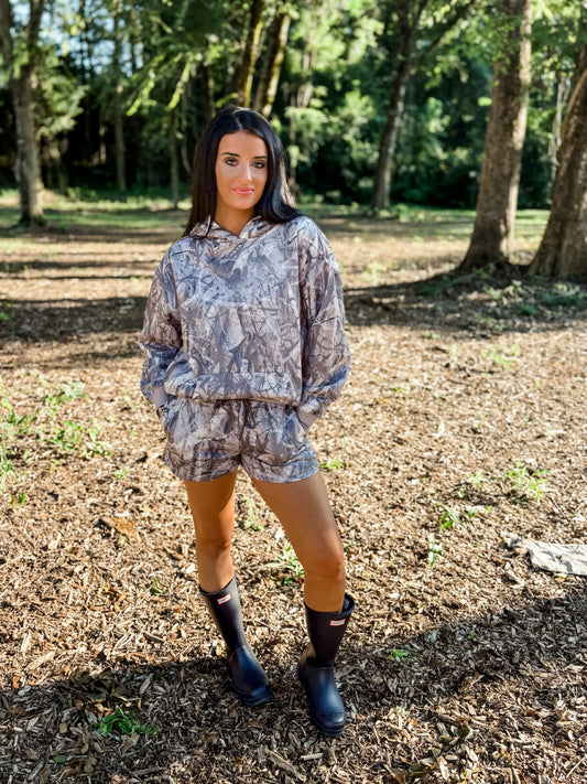 Camo Hoodie and Short Set