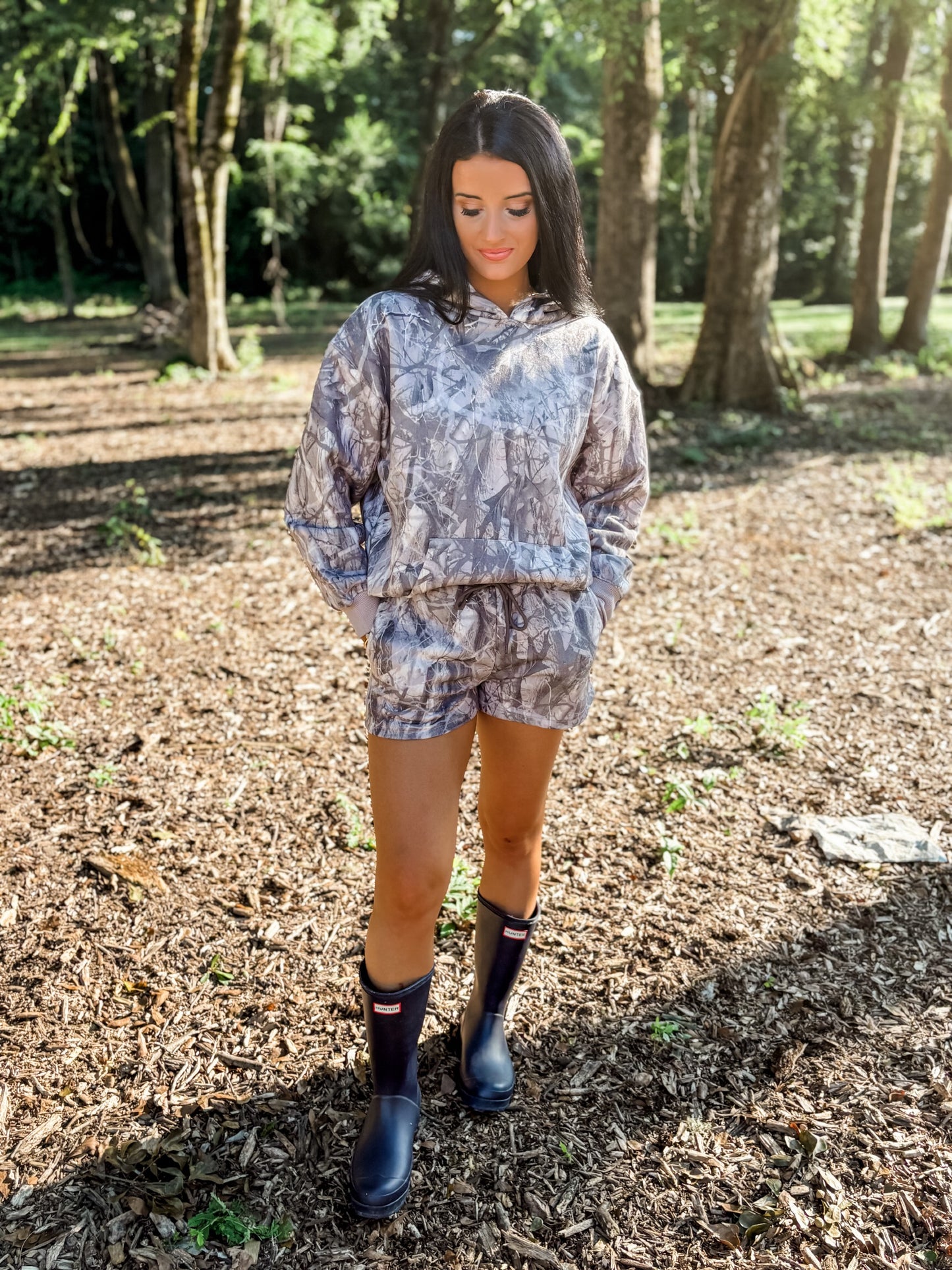 Camo Hoodie and Short Set