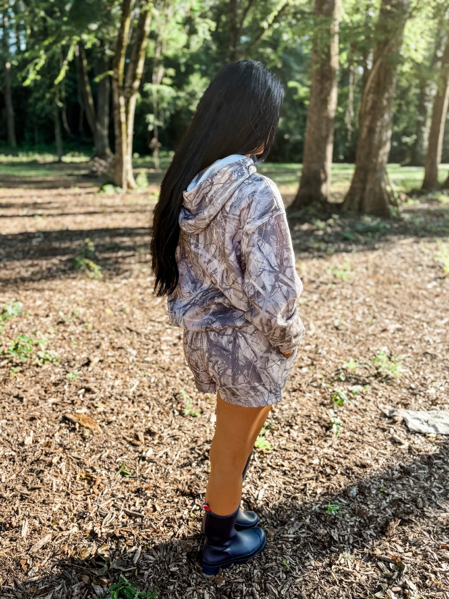 Camo Hoodie and Short Set