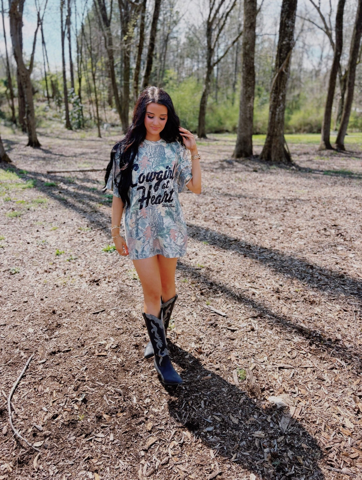 Cowgirl at Heart Tee - Black