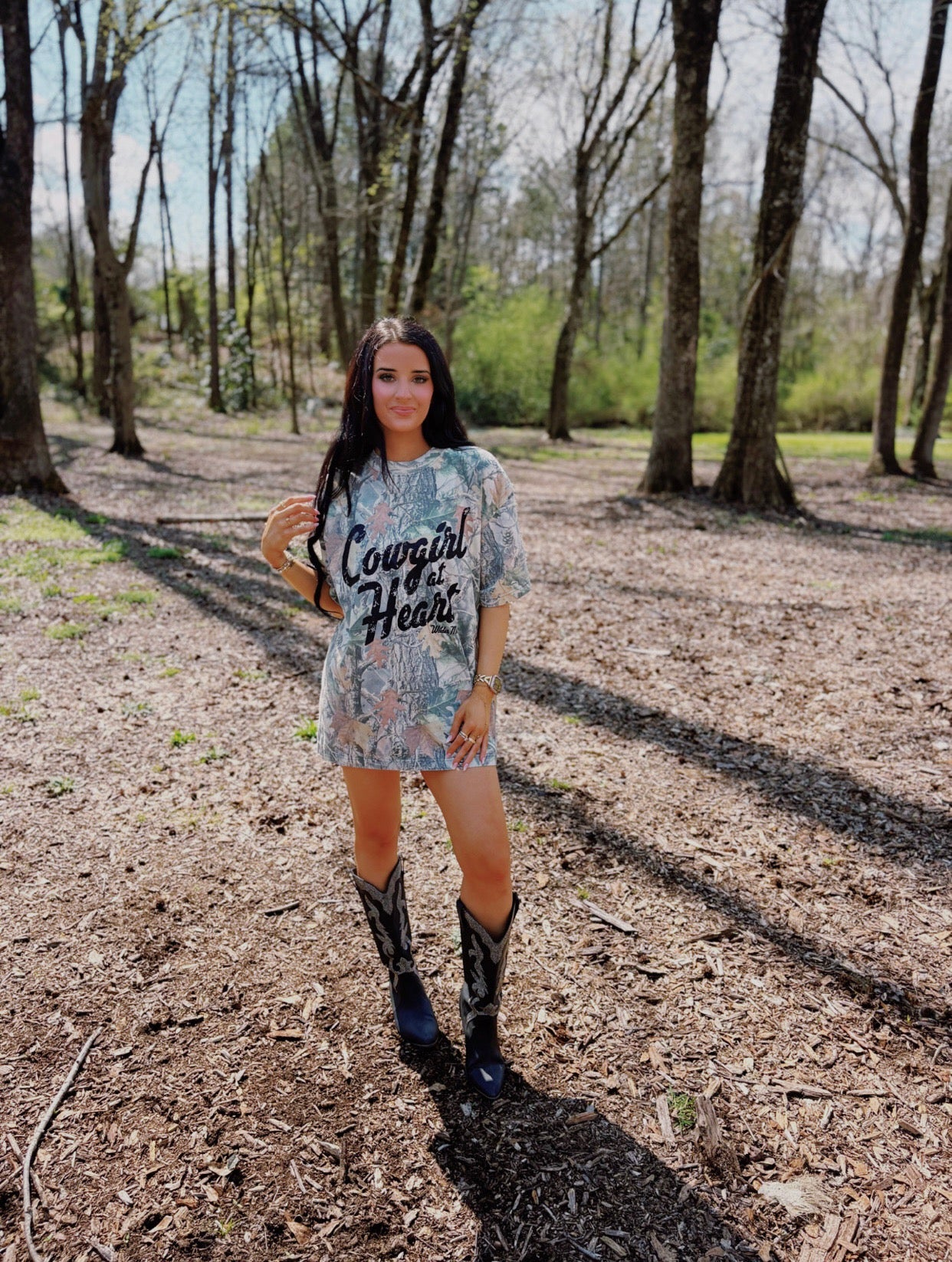 Cowgirl at Heart Tee - Black