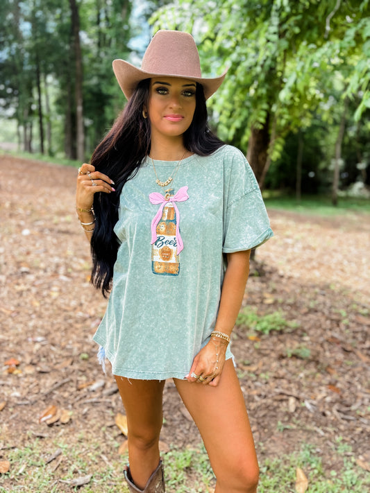 Beer and Bow Tee
