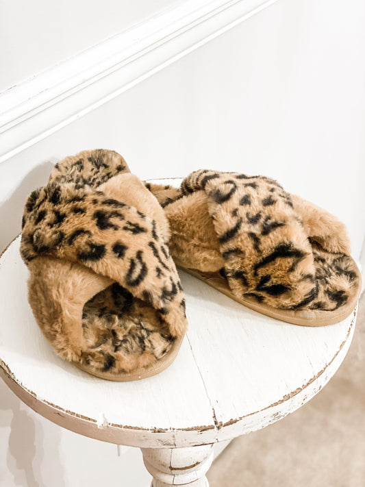 Leopard Furry Slippers